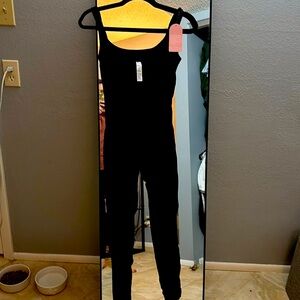 Black compression bodysuit, so slick